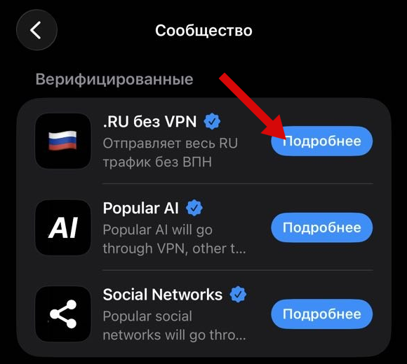 v2rayTun: правила от сообщества